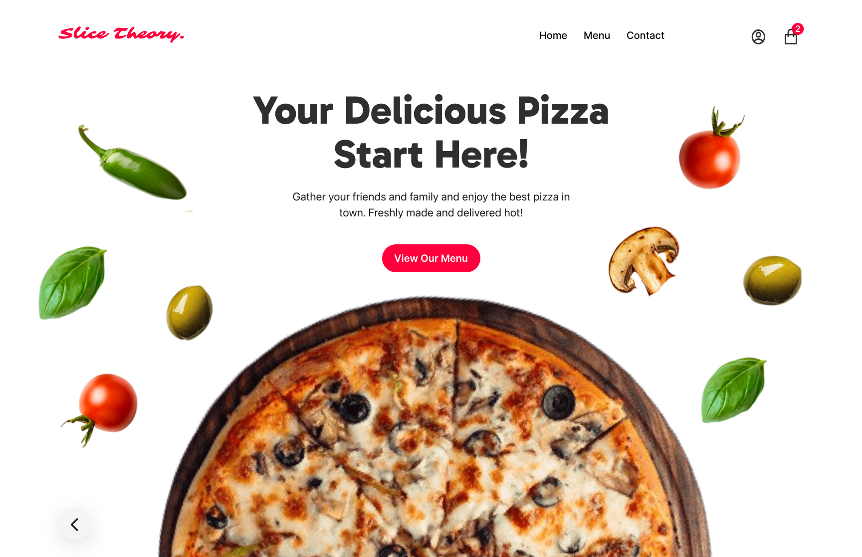 Pizza slider transition